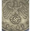Eagle on Swastika 1941 Reichspfennig as per images !!!