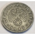 Eagle on Swastika 1941 Reichspfennig as per images !!!