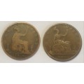 1876 and 1887 One Penny Coins as per images !!!