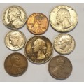 Coins of USA X 8 as per images!!!Bid is for the Lot !!