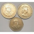 Mauritius Coins x 3 as per images !!!Bid is for the 3 coins !!!