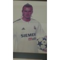 ### David Beckham autographed and framed Photo ###