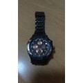 ### Casio Edifice Gents size Watch stunning Black watch with rose gold colour parts ###