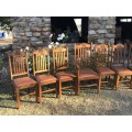 WOW Antique Oak Chairs BID FOR ALL 7 CHAIRS AS A SET