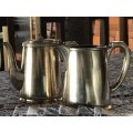 TWO SOLVER PLATED SHAW SAVILL LINE COFFEE POT AND MILK JUG