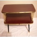 1950's side table with gold edging