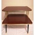 1950's side table with gold edging