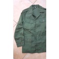 SADF era 32 Bn UNITA copy psuedo Ops "m-65" cut olive green jacket - mint with paper size tag (med)