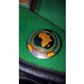 scarce African Union (AU) 4 item job-lot: Beret and badge, cravat and arm-band (brassard) AMIB/ AMIS