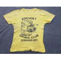 original SWA/Angola border war era KOEVOET tee-shirt (1) yellow (large) - used and no holes
