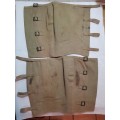 WW2 UDF South African "desert rats" used/ worn long canvas leggings (stamps visible) - pair intact