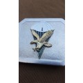 SADF era 1 Para Bn metal stable-belt buckle - new and unused condition with loose clips