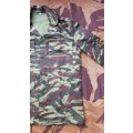 mint unused SADF era recce copy camo type "H" French lizard camo HBT 2 pocket bush-jacket large size