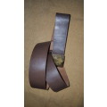 XXL size Soviet USSR style leather belt in great used condition (leather supple and excllent shape)
