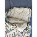 very scarce very good quality SA SF Recce issue cabbage patch camo duck down fill sleeping bag with