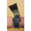 a useful custom made one-off SAP camo cloth watch band/ cover - well made found locally in a lot of