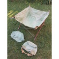 well used & intact 4 piece UDF/ SADF era set camping canvas basin and bucket field living essential