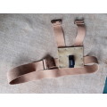 very good used condition WW2 era UK Brit Commonwealth patt 37 canvas `chest carrier` (unknown use)