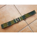 SADF era patt 61/64 canvas web-belt two-tone hand camo painted - good used condition