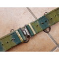 SADF era patt 61/64 canvas web-belt two-tone hand camo painted - good used condition