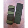 pair SADF era used condition small olive green nylon `Niemoller` style loose shoulder pads