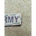 orginal period/era Rhod Army ARMY tab breast badge in good clean used (removed from shirt) condition
