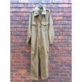 early bushwar era SADF issue olive green AFV crew-man`s fire-resistant one-piece overall size small