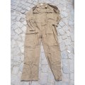original SADF era XL (127cm) nutria browns one-piece overall in good clean new in plastic condition