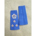 pair good clean used SAP era pre-1994 field-dress blue officers cloth ranks Brig stars & castle
