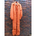good used condition Medium (size RL 102cm) SAAF orange one-piece flight suit no holes/ no damage
