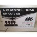 ***BRAND NEW COMPLETE MIB COLOUR CCTV SYSTEM**4 CH, HDMI, REMOTE, MOUSE RECORDER, PHONE VIEWING**
