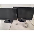 **SPRING SPECIAL*2 X PC SCREENS, SAMSUNG 20INCH, AOC 19 INCH*ONE BID FOR BOTH**