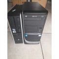 **LIQUIDATION STOCK**2 X PC BOXES WITH DVD WRITERS, MOTHER BOARDS, PSU, NO HDD, RO RAM**NOT TESTED**
