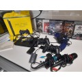 **SONY PS2 BULK COMBO DEAL**PS2 IN BOX WITH 6 GAMES, 2 CONTROLLERS,MICS,GUN,CAMERA EYE ETC***