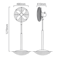 *CHRISTMAS IN JULY *BRAND NEW  Eurolux F22C Standing Fan 4 Blades Chrome*R1400 IN STORE*