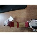 *ONCE OFF DEAL**BRAND NEW JACQUES LEMANS ALPHA SAPHIR Crystals Red Leather.390*R1500 RETAIL