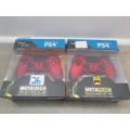 2 X BRAND NEW METALTECH PS4 WIRELESS CONTROLLERS