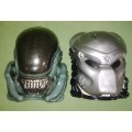 Aliens VS Predators Set Of 2 Micromachine Character Head Playset, 1996 L.G.T.I