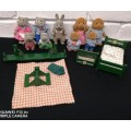 Sylvanian Forest Families Lot Of 8 Animals, Rabbit & Accessories not included, Good Condition