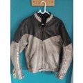 Charlie Black and Silver Leather Jacket Size: S