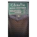 Charlie Black and Silver Leather Jacket Size: S