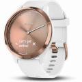 GARMIN WATCH VIVOMOVE HR SMARTWATCH - Rose Gold with White Silicone Strap and original charger