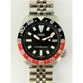 SEIKO DIVER 7002-7000 BLACK FACE MODDED AUTOMATIC MENS WATCH 452169   -   MINT CONDITION !!!