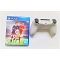 PS4 CONTROLLER SONY ORIGINAL ( WHITE  +  SOCCER GAME )