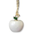 Cute apple-shaped natural gemstone pendant