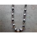 Tulsi and Silver Necklace Black (Short)