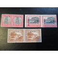 SWA OVERPRINTS 1d shifted up (hinged,rust spot,fold) 3&4d MNH as per scans