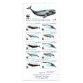 RSA 1998/09/28 WWF Whales of the Southern Oceans Airmail Postcard Booklet # 000671/10 000