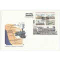 1995 Namibia Centenary of Railways in Namibia FDC 2.8 & Miniature Sheet S5 Set