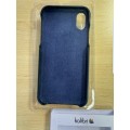 Apple IPhone X leather case (denim blue)